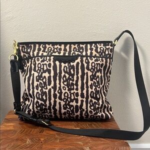 Coach Ocelot Animal Print Canvas Crossbody Bag F31686